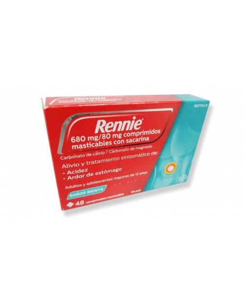 RENNIE 680 MG/80 MG COMPRIMIDOS MASTICABLES CON SACARINA