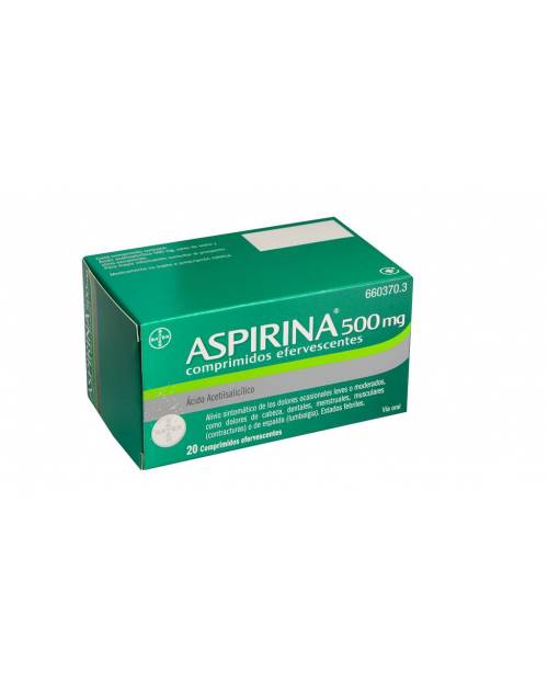 ASPIRINA 500 mg COMPRIMIDOS EFERVESCENTES