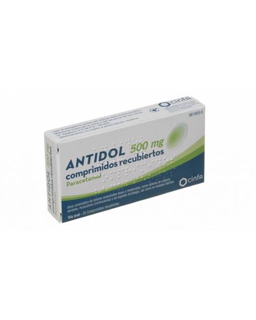 ANTIDOL 500 mg COMPRIMIDOS RECUBIERTOS