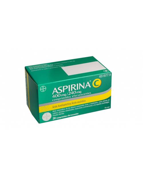 ASPIRINA C 400 mg/240 mg COMPRIMIDOS EFERVESCENTES